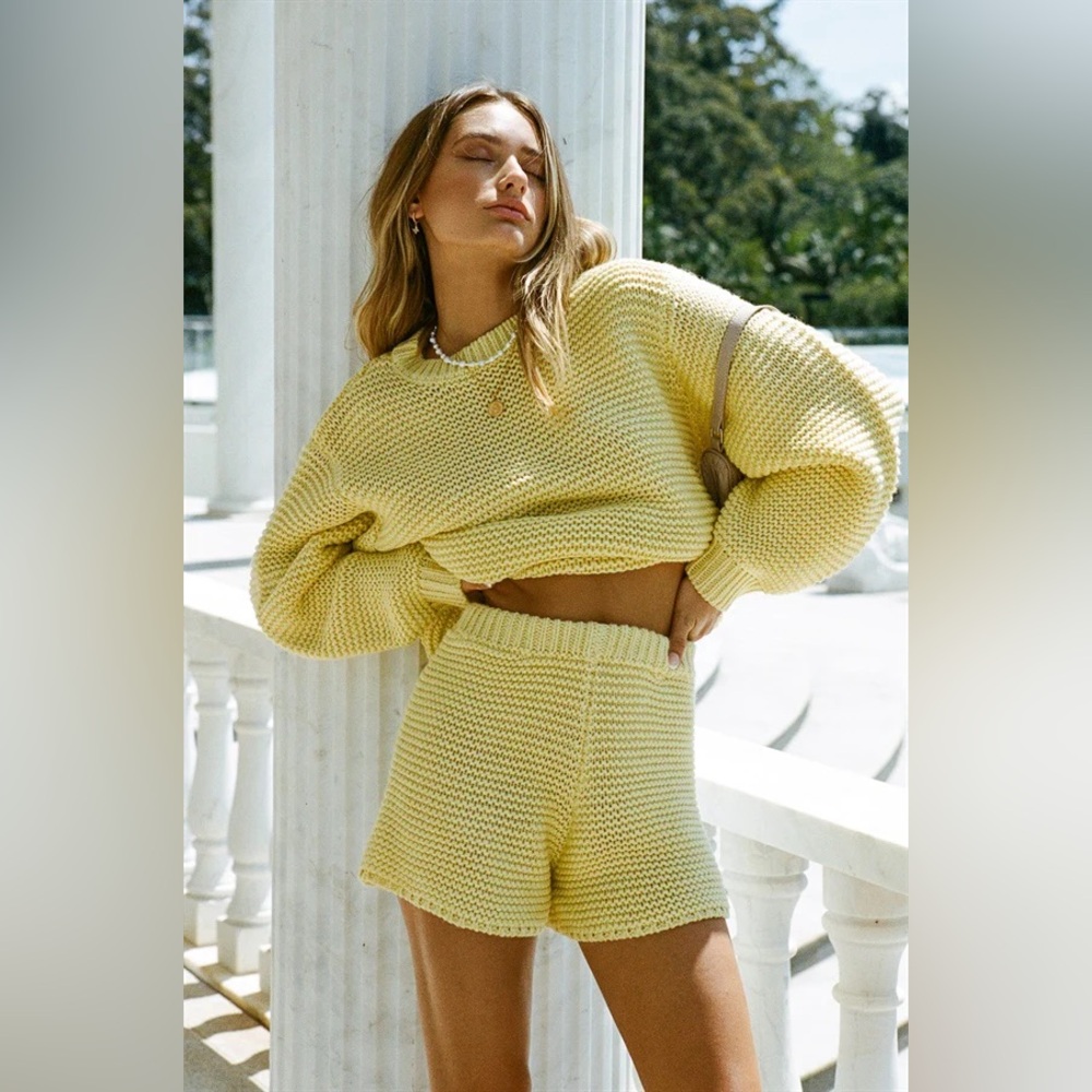 Sabo Skirt Yellow Knot Shorts